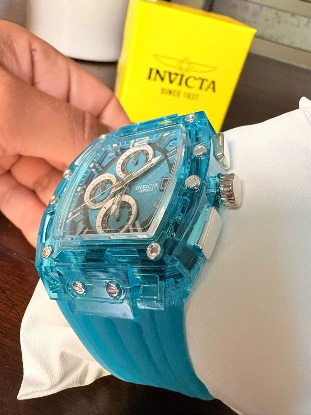 Invicta Blue Silicone Strap Watch